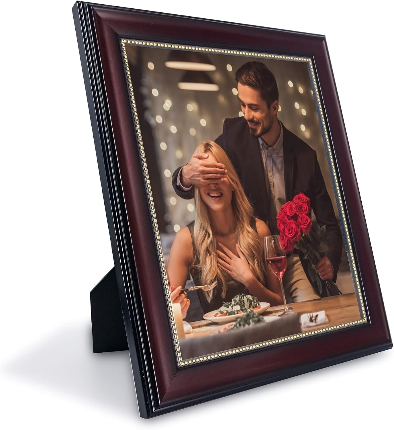8x10-picture-frame-for-tabletop-display-and-wall-mounting-wooden-2-pieces-mahogany-with-gold-beaded-collage-brown