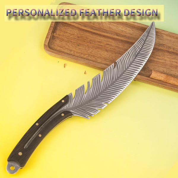 Handcrafted Japanese Viking Knife - Premium High Carbon Steel Butcher Blade for Effortless Meat Cutting - Versatile Chef Knife with Protective Sheath -Camping Gift for Men2