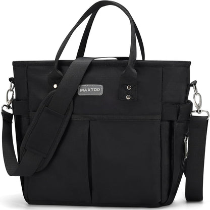 Lunch Bag Women for Work Insulated Thermal Lunch Box for Men with Wide-Open Pocket Reusable Leakproof Cooler Bags with Removable Shoulder Strap for Teacher Nurse Office Picnic Travel Black1