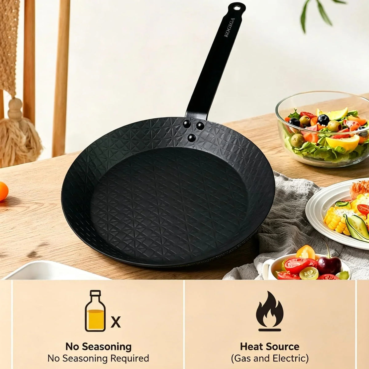 11-inch-pre-seasoned-carbon-steel-frying-pan-naturally-non-coated-skillet-with-grooved-texture-for-steak-stir-fry-tortilla-crepe-all-stoves-compatible