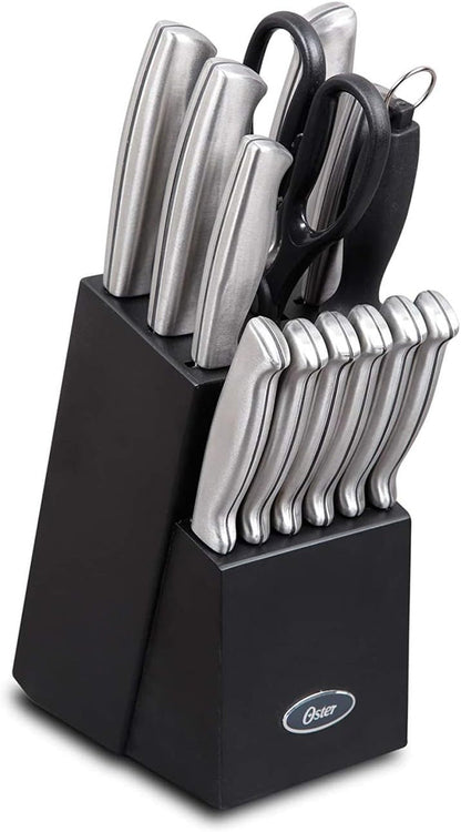 Oster Baldwyn Stainless Steel Cutlery Knife Set, Brushed Satin, 14-Piece1