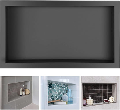 Shower Niche, 304 Stainless Steel Single Shelf Tile-Ready Box1