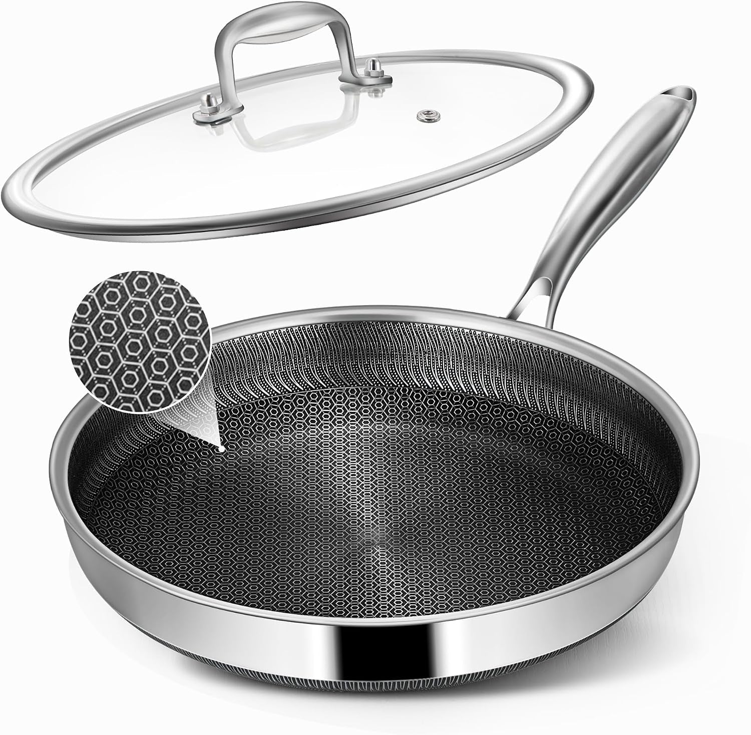 frying-pans-10-inch-with-lid-hybrid-frying-pans-stainless-steel-skillets-dishwasher-oven-safe-stay-cool-handle-pfoa-free-cookware-compatible-with-all-cooktops