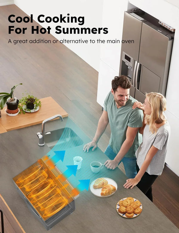 Bravo XL Pro Air Fryer Toaster Oven, Improved 100% Super Convection | Quicker & Crispier Results, 100 Presets, Multi-Layer Even Cooking, 50-500F, Smart Probe, PFAS Free, 30QT, Stainless Steel8