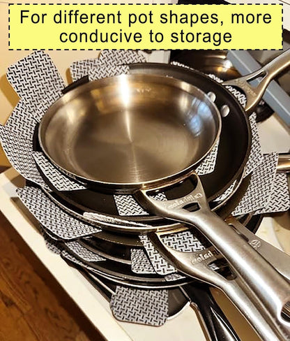 Pot and Pan Protectors 12 Pcs (10" 14" 15"), Pan Protectors for Stacking | Soft Felt Pots and Pans Dividers Separator, Avoid Scratching Cookware Protectors, Reusable5