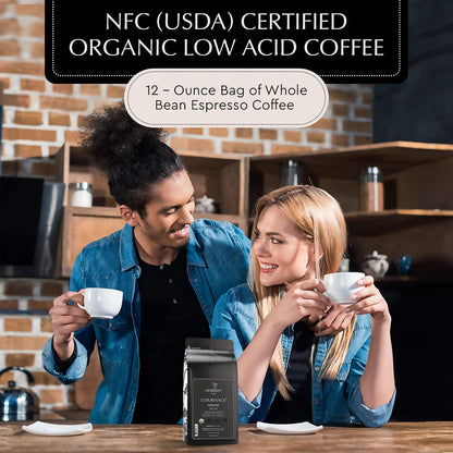 Organic Espresso Whole Bean Coffee - Low Acid Espresso Coffee, Non-Gmo, USDA Organic, Single Origin, Third-Party Tested for Mycotoxins & Pesticides - 12 Oz Bag5