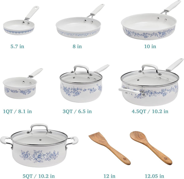 12-Piece Aluminum Ceramic Cookware Set - Nonstick Pots & Pans for Effortless Cooking6