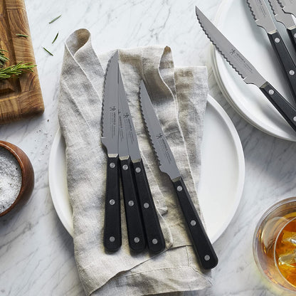HENCKELS Razor-Sharp Steak Knives Set of 8, German Engineered | Informed by 100+ Years of Mastery. Dishwasher Safe. Stays Sharp with Micro Serrated Edges.3