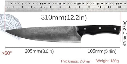 Meat Cleaver, 8 Inch Damascus Steel Beef Knife Multi-Functional Kitchen Knife, Ultra-Sharp High Hardness Kitchen Tools2