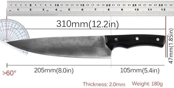 Meat Cleaver, 8 Inch Damascus Steel Beef Knife Multi-Functional Kitchen Knife, Ultra-Sharp High Hardness Kitchen Tools2