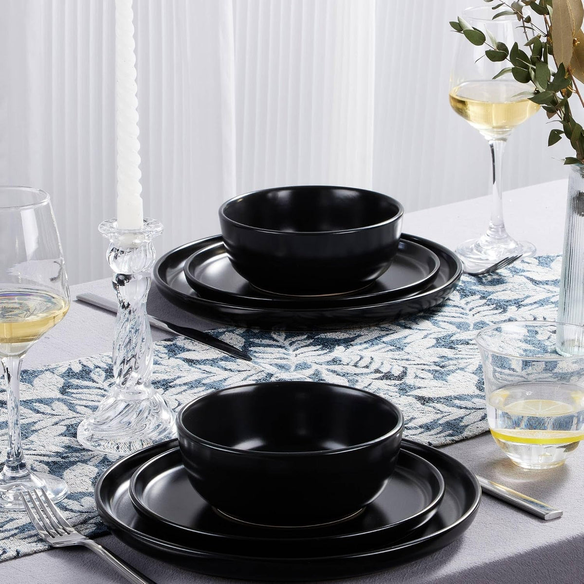 porcelain-dinnerware-sets-12-piece-dishes-set-for-4-black-onyx