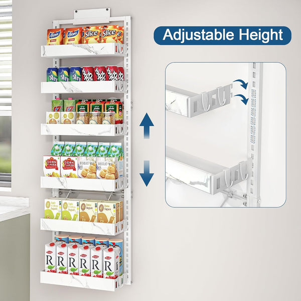 over the Door Pantry Organizer, 6-Tier Adjustable Basket Spice Rack2