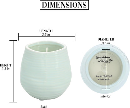 '- 8 Oz Candle Holder - Green Ceramic Candle Jar with 100% Soy Wax Candle Serenity Scent "Smile and Make a Wish, Happy 50Th" Ideal Gift for Loved Ones - Printed Text, Love Theme5