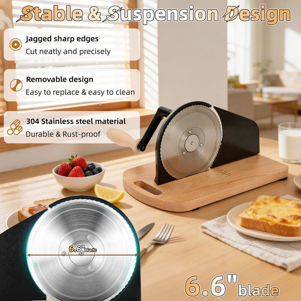 Manual Bread Slicer for Homemade Bread with 20 Bags and Acrylic Cover6