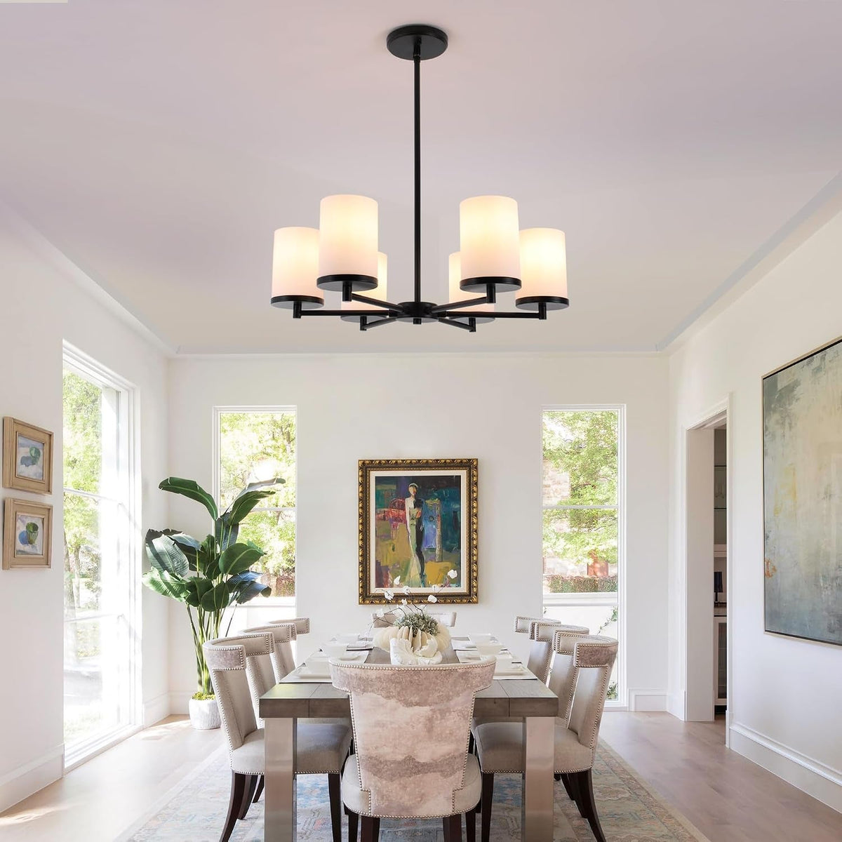 black-chandelier-modern-6-light-dining-room-light-fixture-over-table-with-frosted-glass-shades-farmhouse-kitchen-chandelier-ceiling-lighting-for-living-room-bedroom-entryway-height-adjustable