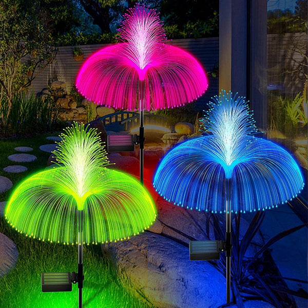 Solar Garden Lights Outdoor Decorative Waterproof, Solar Light for Outside, Yard Lights Solar Flower Decor for Patio Pathway Lawn Party Landscape Grave Decorations, 3 PCS1