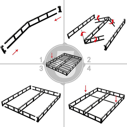 7 Inch Box Spring Queen Mattress Foundation with Easy Clean Cover | 3000Lbs Weight Capacity, Heavy Duty Metal, Non-Slip, No Noise, Easy Assembly7
