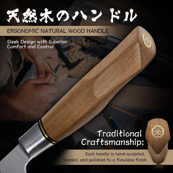 Knife Set, 3Pcs Kitchen Knives Set - Santoku Knife4