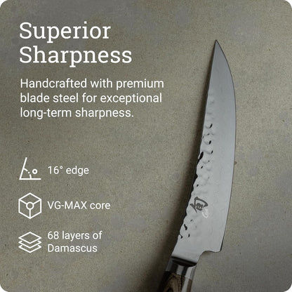Shun Premier 6" Gokujo Boning Knife, Handcrafted Japanese Boning & Fillet Knife, VG-MAX Core with Damascus Stainless Steel Cladding, Pakkawood Handle, Meat & Fish Tool for Professional and Home Chefs3