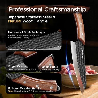 Japanese Chef Knife, Hand Forged Kitchen Santoku Knife3