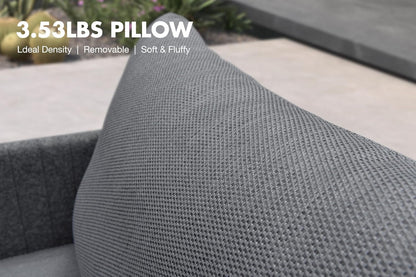 Sectional Sofa 7-Piece W/Ottoman Weather-Resistant Patio, Gray5