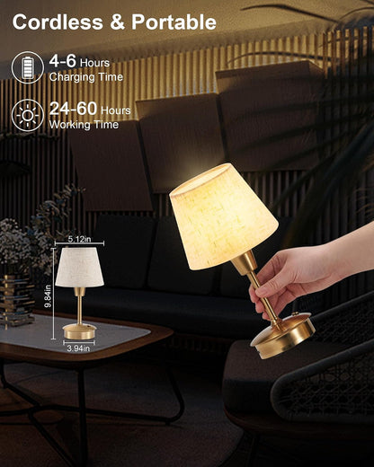2 Pack Small Rechargeable Cordless Table Lamp for Restaurant Bar4