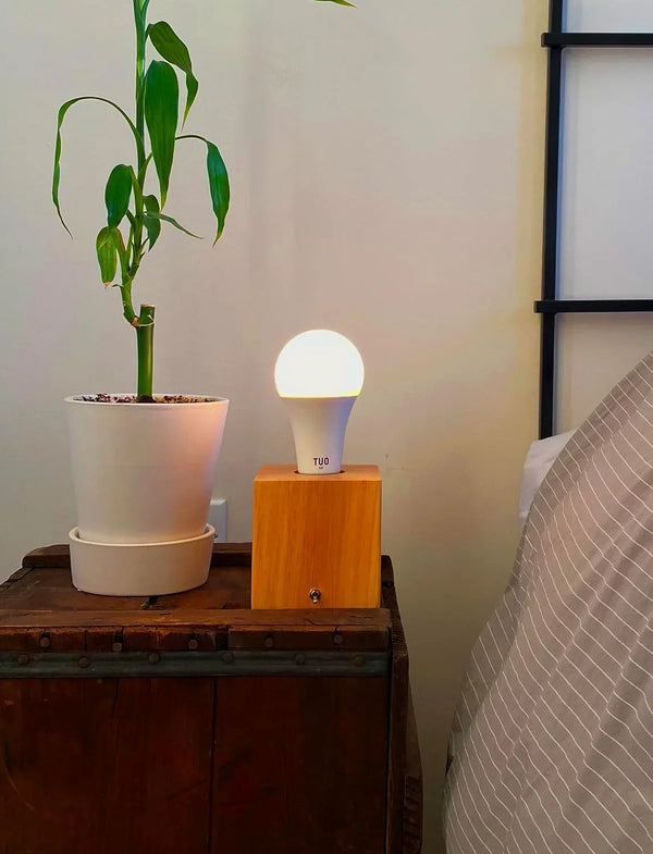 Desk, Table, Bedside Lamp - Modern, Simple, Solid Wood, E26 Edison Base3