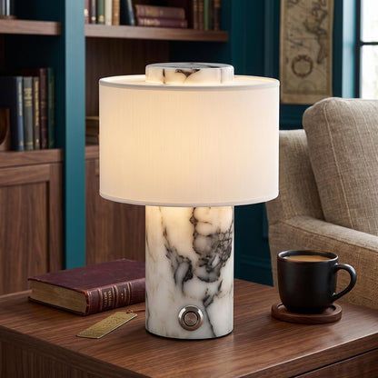 Small Marble Lamp, Rechargeable Cordless Stone Touch Table Lamp1