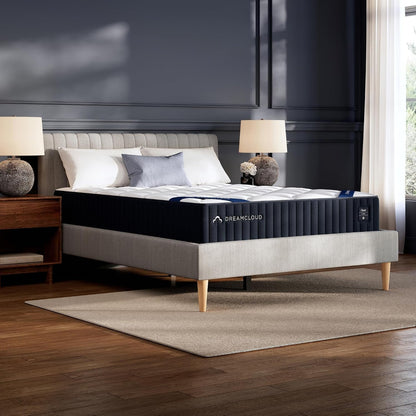 Dreamcloud 12" Queen Mattress, Hybrid Memory Foam, 365-Night Trial | Premium Pressure-Relieving Gel Memory Foam, Cloudquilt Cover, Certipur-Us Certified, 365 Night Trial & Forever Warranty1