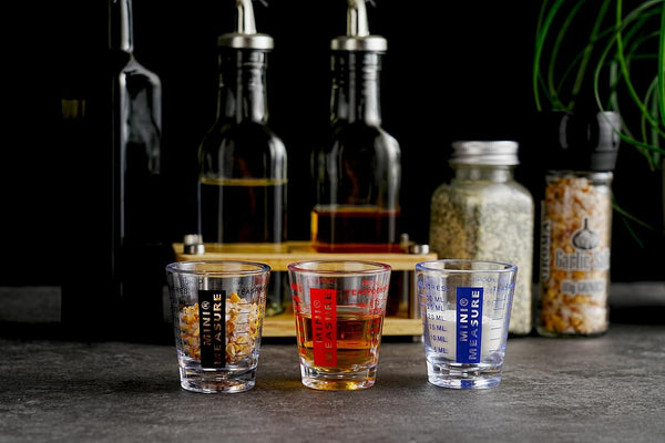 New Talent Plastic Measuring Cup Shot Glass Set of 3Pcs, Shot Glasses Measuring Cup, 26-Incremental Measurement 1Oz, 6 Tsp, 2 Tbs, 30Ml3