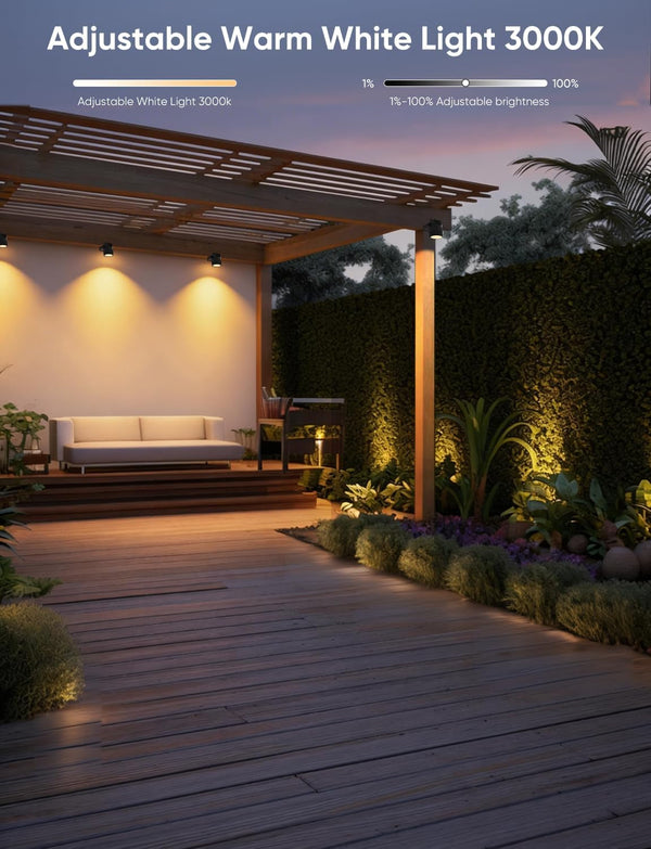 Landscape Lighting, RGBW Spotlights with APP Control,8 Pack5
