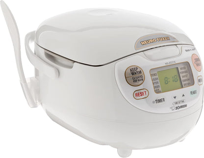 Zojirushi Ns ZCC10 Neuro Fuzzy Rice Cooker and Warmer (White) | Automatic Keep-Warm, Delay Timer1