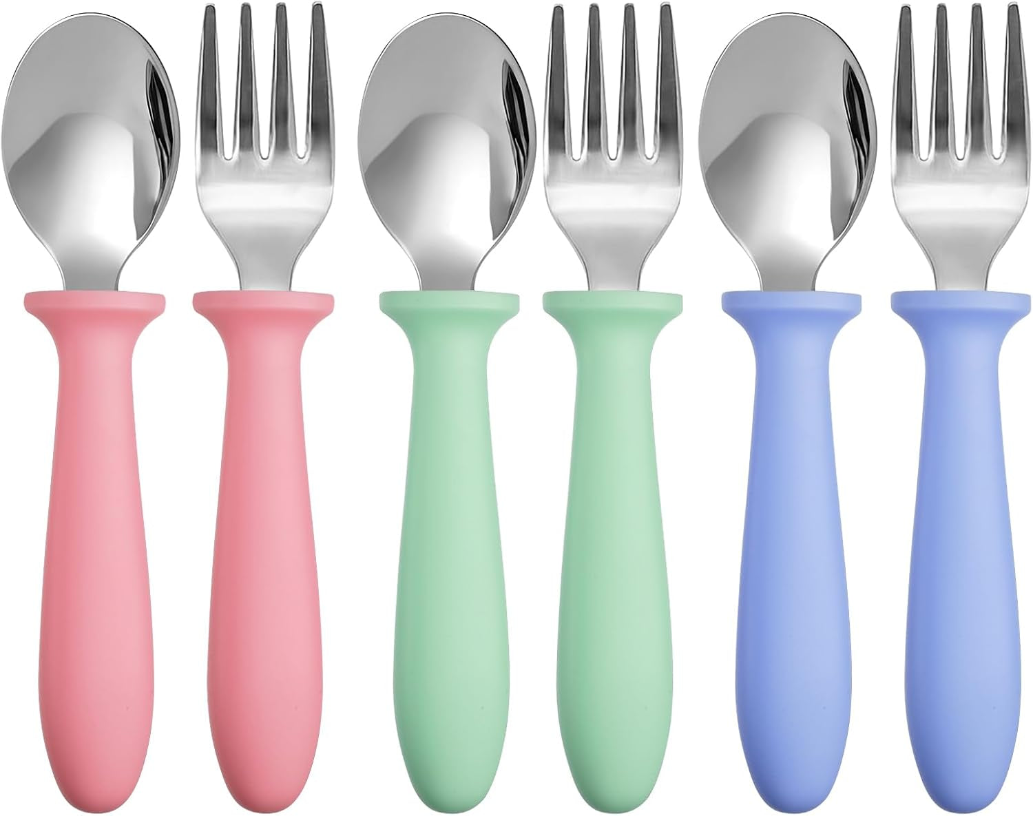 toddler-utensils-set-6-piece-kids-fork-and-spoon-set-18-8-stainless-steel-with-plastic-handles-rounded-edges-toddler-size-dishwasher-safe