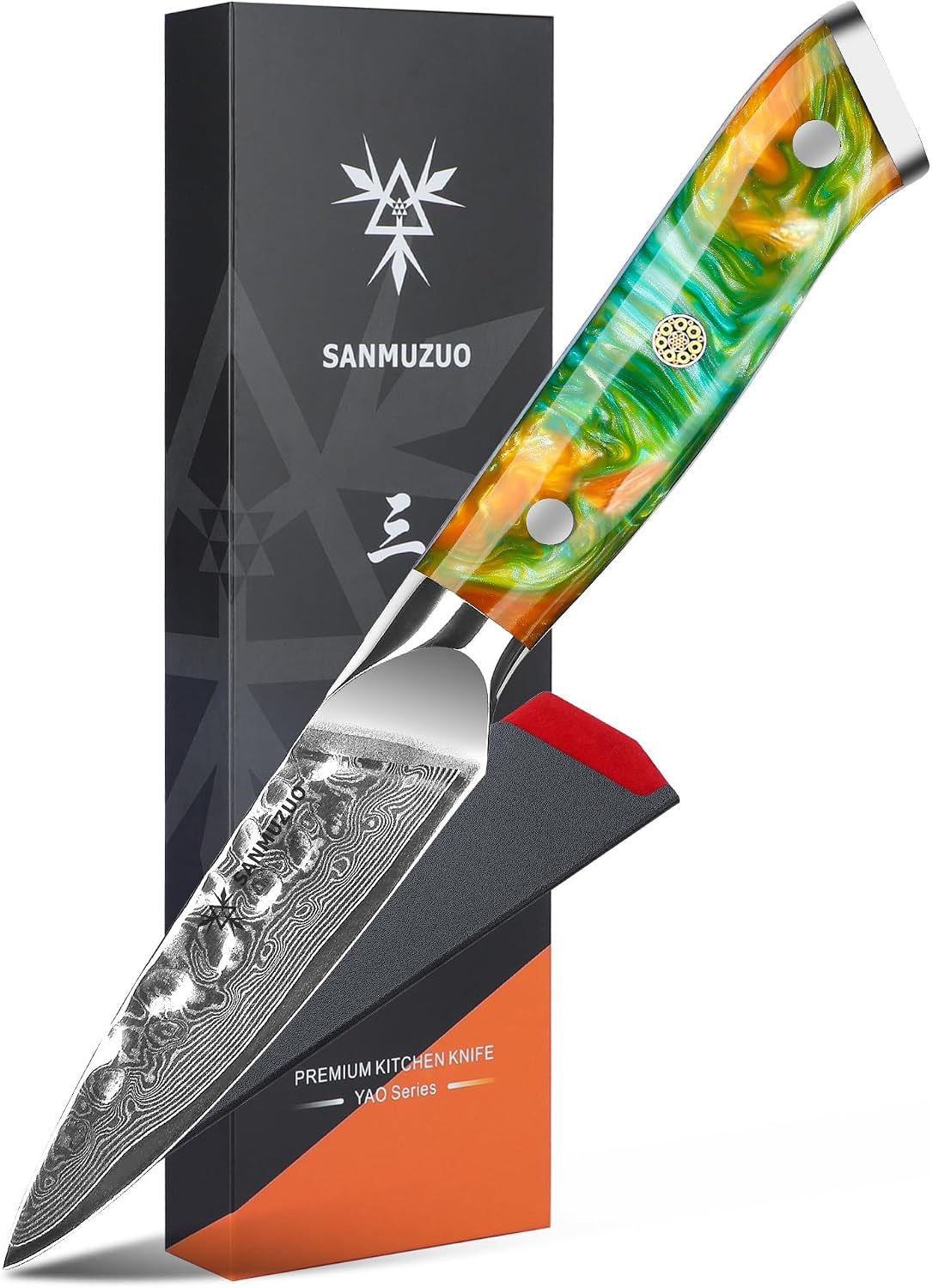 3-5-inch-paring-knife-fruit-and-vegetable-peeling-knives-forged-damascus-steel-resin-handle-yao-series