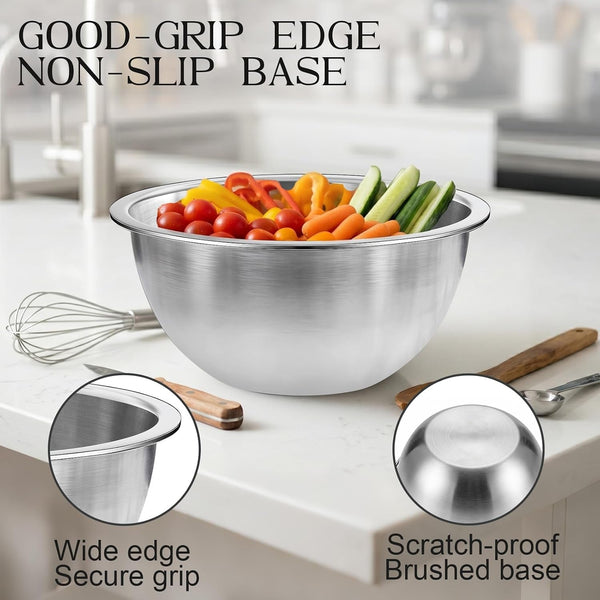 Stainless Steel Bowls, Metal Mixing Bowl Set of 33