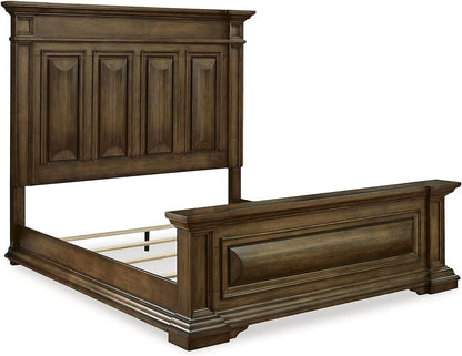 Signature Design by Ashley King Panel Bed, Tall Headboard, Brown3