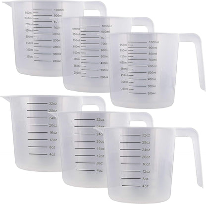 Plastic Measuring Cups with Handles - 32 Oz (1000 Ml)1