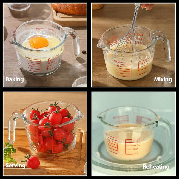Glass Measuring Cup for Baking and Cooking, Apartment Kitchen Tools (16 Oz)3