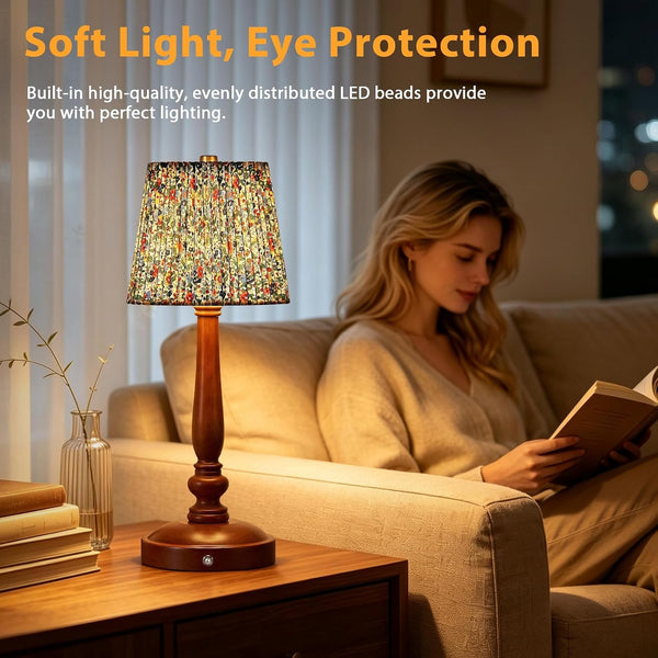 15.5'' Wireless Table Lamp, 5400Mah Rechargeable Small Bedside Touch Lamp6