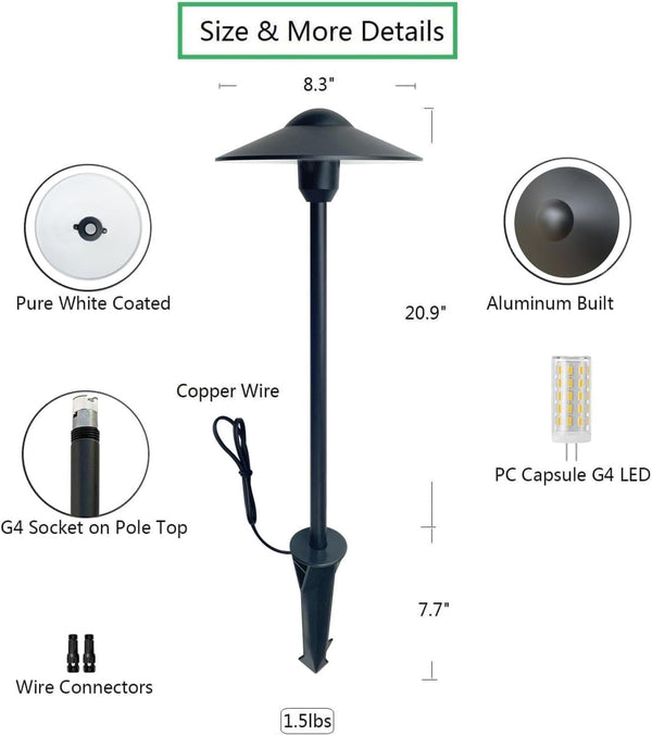 Cast Aluminum Low Voltage Landscape Path Area Spread Lighting3