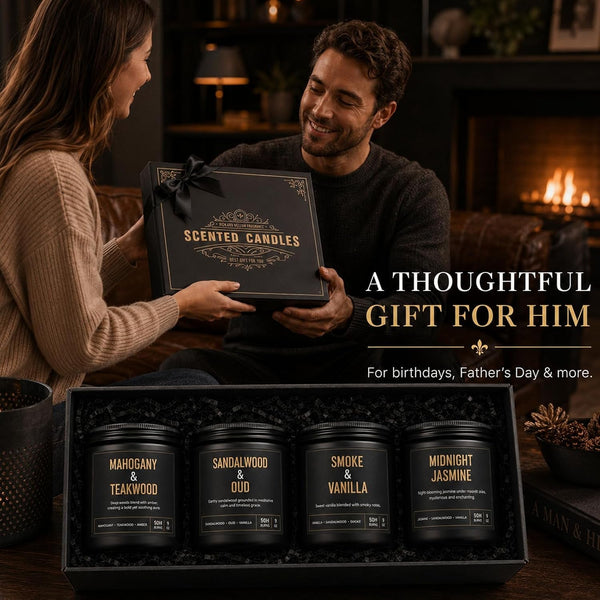 Candles Gifts for Men, 4-Pack Scented Candles, 36 Oz, Birthday Gift Set6
