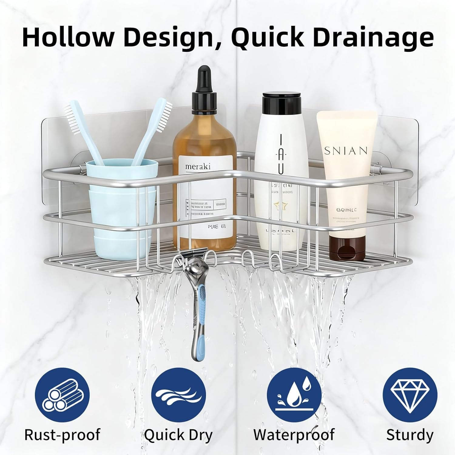 2-pack-corner-shower-caddy-adhesive-bathroom-shelf-with-8-hooks-rustproof-stainless-steel-bathroom-organizer-no-drilling-shower-shelves-basket-wall-storage-rack-shampoo-holder-silver