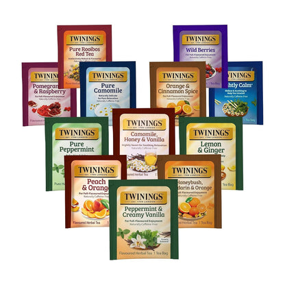48 Tea Bags Herbal Variety Pack – 12 Herbal Flavors, Caffeine-Free, Individually Wrapped, Perfect Tea for Any Occasion8