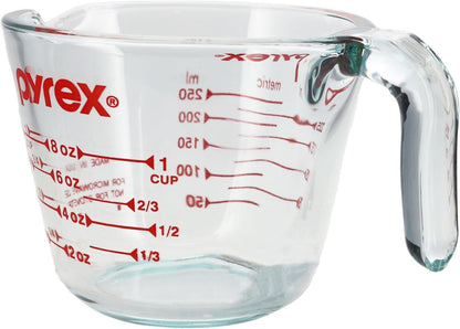 Prepware 1 Cup Measuring Cup, Clear W/ Red Measurements (6001074)2