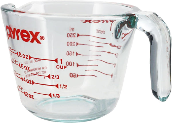 Prepware 1 Cup Measuring Cup, Clear W/ Red Measurements (6001074)2