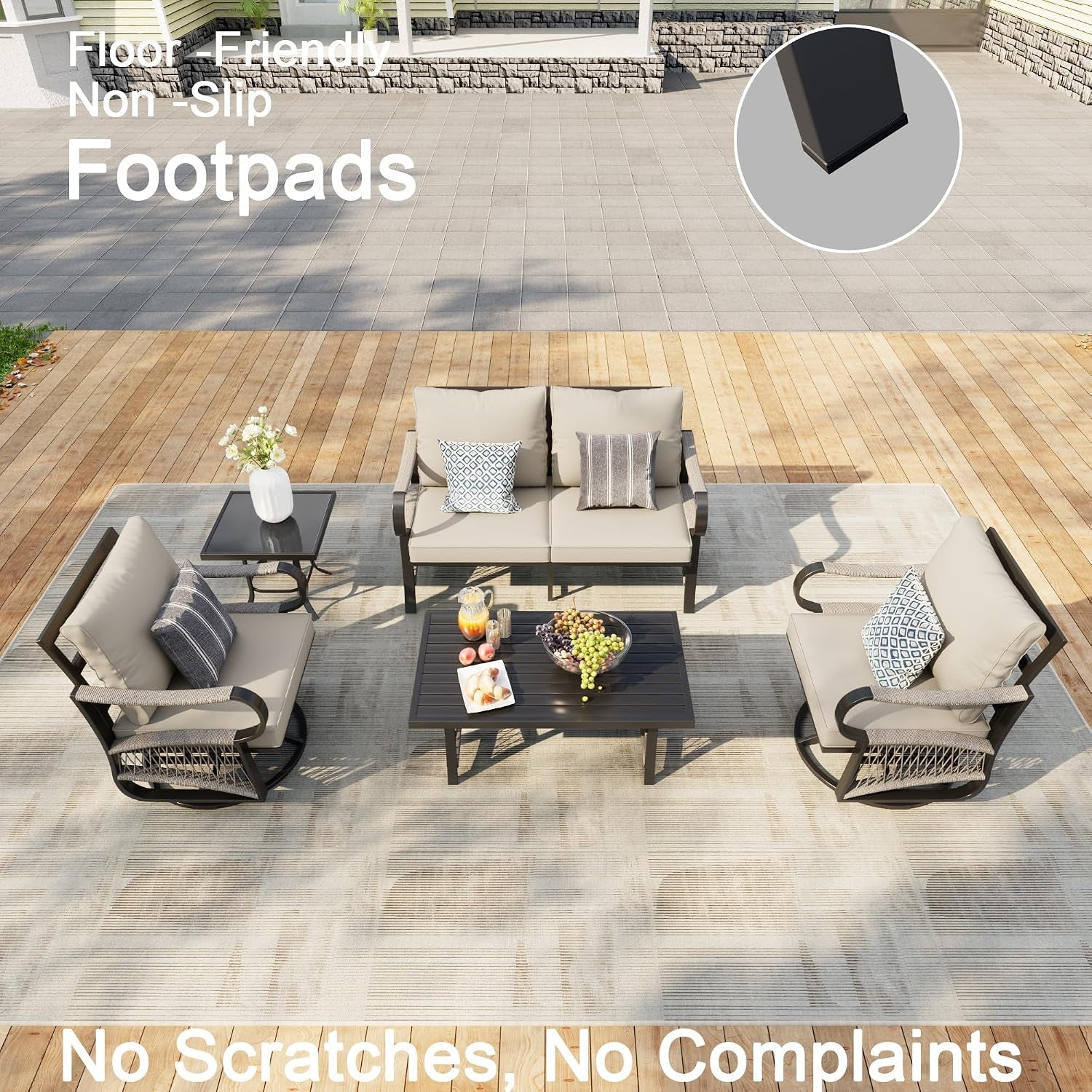 5-pieces-outdoor-conversation-set-rope-patio-furniture-sets-metal-2-swivel-rockers-with-side-table-loveseat-sofa-with-coffee-table-beige-cushions
