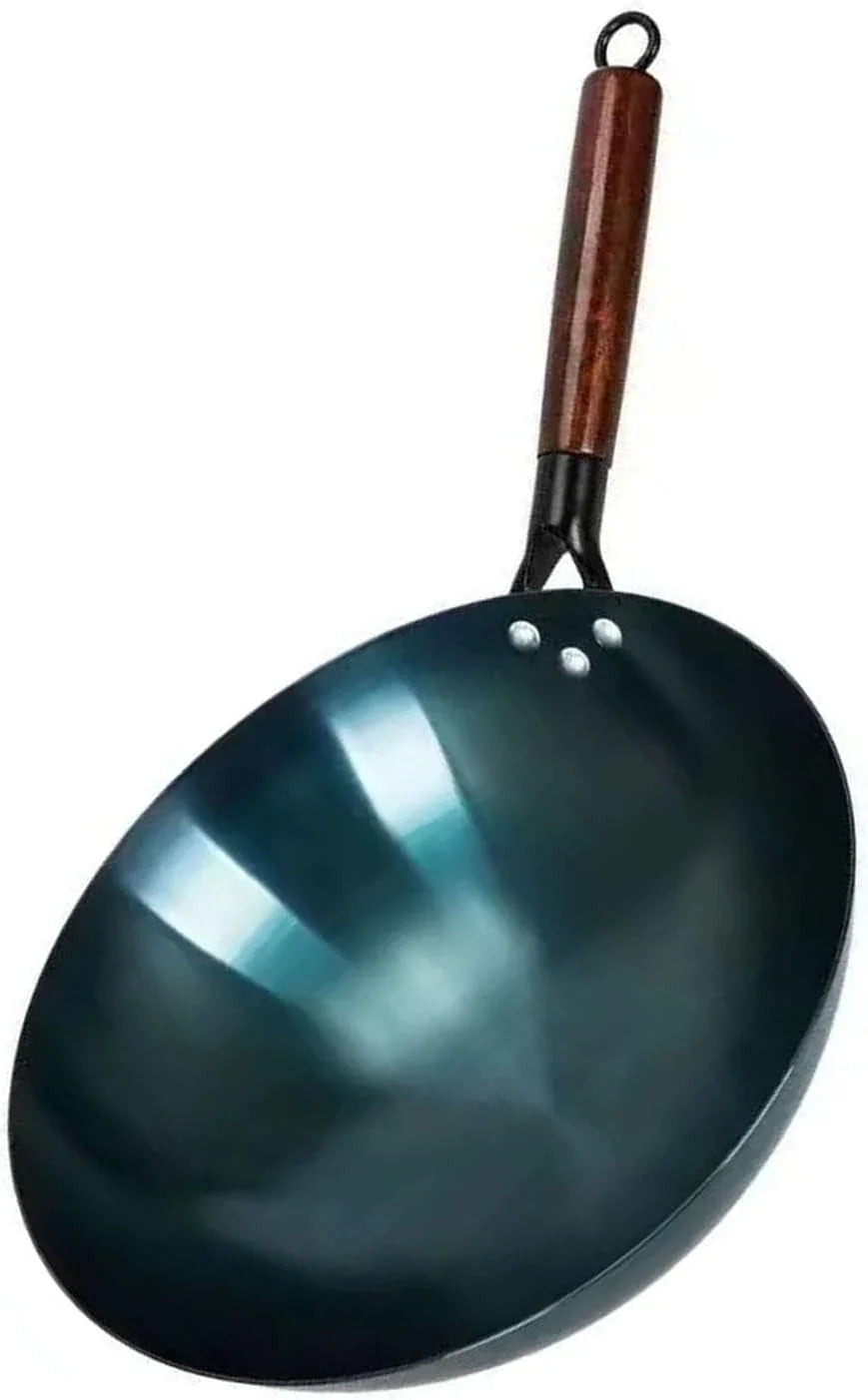 iron-wok-stir-fry-pan-chinese-traditional-round-bottom-uncoated-nonstick-wok-wooden-single-handleiron-pot-for-home-and-restaurant34cm