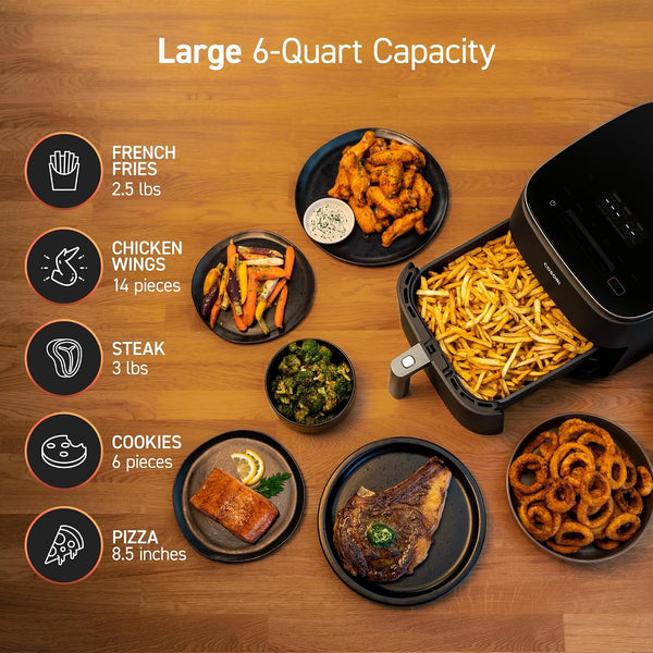 Electric Pressure Cooker 6 Quart, 9-In-1 Instant Multi Cooker & Air Fryer Turboblaze 6.0-Quart Compact Airfryer That Roast, Bake, Proof, 9 Functions7