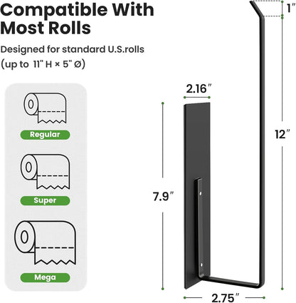 Paper Towel Holder, Magnetic Paper Towel Holder for Fridge, Toilet Paper Roll Holder Magnet Towel Rack Wall Mount Fridge Organizer for Paper Towels Rolls Bathroom Pantry RV Kitchen Storage3