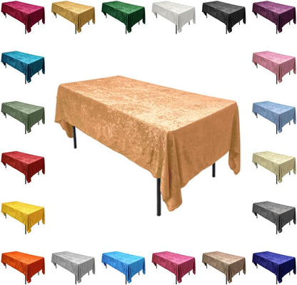 Lush Panne Velvet Tablecloth - 60 X 102 Inch Rectangular Table Cover | Great for Buffet Table, Parties, Holiday Dinner, Wedding & Baby Shower (Plum, 60 X 102 Inch)3
